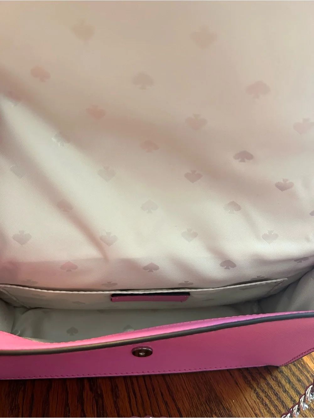 kate spade Hot Pink Crossbody with Chain and Card Wallet